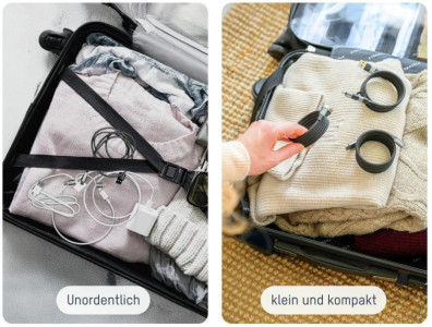 ANSMANN Câble magnétique charge et données 4en1, 1,2 m, noir