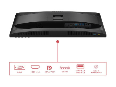 AOC : 24IN IPS FHD 300CD/ HDMI/VGA/DP/4USB/USB-B/HP/HAS