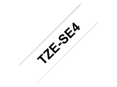 Brother : TZE-SE4 LAMINATED tape 18MM 8M RUBAN NOIR/BLANC