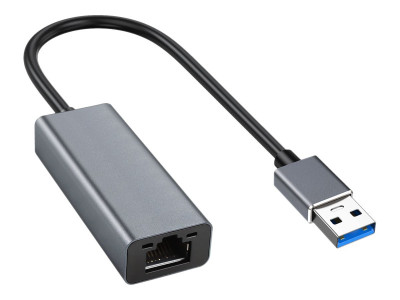 DLH : USB-A (M) TO RJ45 ETHERNET (F) ADAPTER - 15CM cable - TRANSMISS