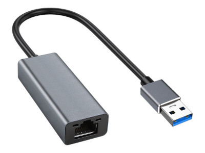 DLH : USB-A (M) TO RJ45 ETHERNET (F) ADAPTER - 15CM cable - TRANSMISS