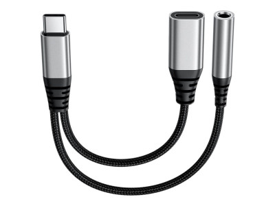 DLH : USB-C ADAPTER (M) TO 3.5MM JACK AUDIO JACK (F) et USB-C CHARGI