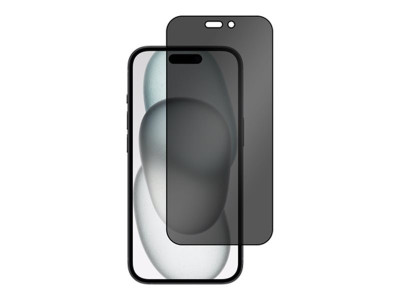 Just in Case : IPHONE 15 - PRIVACY SCREENPROTECTOR TEMPERED GLASS