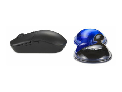 Kensington : SLIM DUO GEL MOUSE/TRACKBALL WRIST REST - BLUE