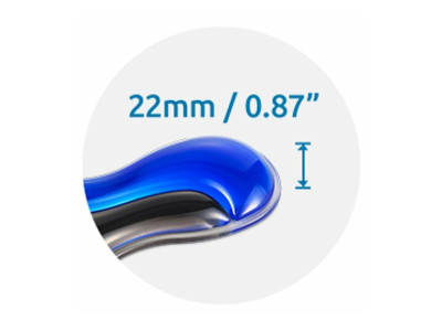 Kensington : SLIM DUO GEL MOUSE/TRACKBALL WRIST REST - BLUE