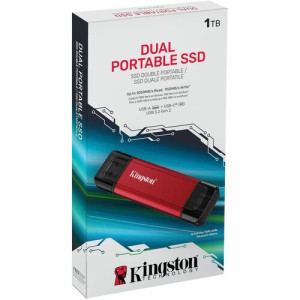 Kingston : 1TB DUAL PORTABLE SSD USB-A/C UP TO 1050MB/S USB 3.2 GEN 2