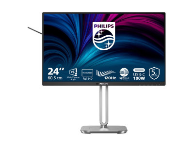 Philips : 24IN IPS FHD 300CD/HDMI/DP DP/3USB/USB-C/USB-C DOCK/HP/HAS