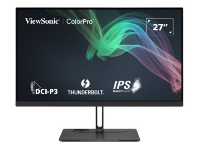 Viewsonic : 27IN IPS 4K 400CD/2HDMI/ DP/3USB/USB-C DOCK/TBT/HP/HAS