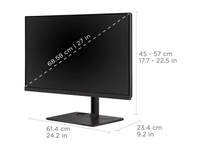 Viewsonic : 27IN IPS 4K 400CD/2HDMI/ DP/3USB/USB-C DOCK/TBT/HP/HAS
