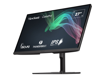 Viewsonic : 27IN IPS 4K 400CD/2HDMI/ DP/3USB/USB-C DOCK/TBT/HP/HAS