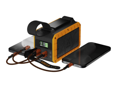 Xtorm : RUGGED FLASHLIGHT POWERBANK 40K 40.000 100W TORCH BLACK ORANGE