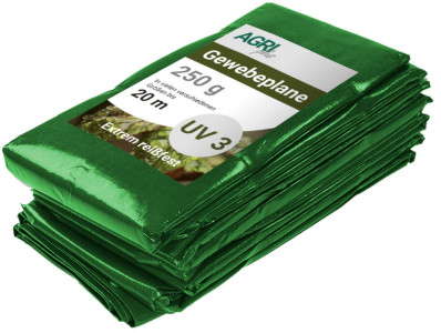 AGRIplus Gewebeplane mit Ösen, 4 x 6 m, weiß, 250 g/qm