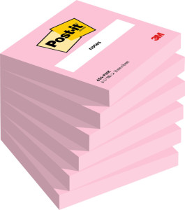 Post-it Bloc-note adhésif Notes, 76 x 76 mm, rose flamant