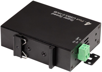 LogiLink USB 3.0 Industrie-Hub, 4-Port, schwarz
