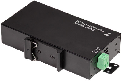 LogiLink USB 3.0 Industrie-Hub, 7-Port, schwarz