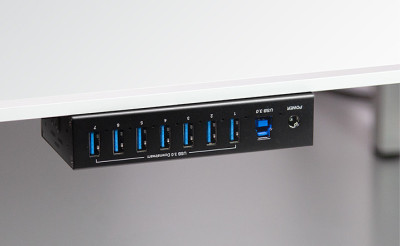 LogiLink USB 3.0 Industrie-Hub, 7-Port, schwarz