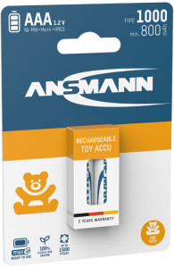 ANSMANN Pile rechargeable NiMH Toy, AAA, 1.000 mAh, 2 pièces