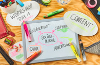 STABILO Crayon marqueur MARKdry FLUO, étui de 4