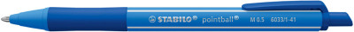 STABILO Stylo à bille rétractable pointball colorful, bleu