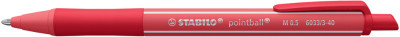 STABILO Stylo à bille rétractable pointball colorful, rouge
