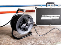 BRÜDER MANNESMANN Outdoor-Kabeltrommel, IP44, schwarz BRÜDER MANNESMANN Outdoor-Kabeltrommel, IP44, schwarz