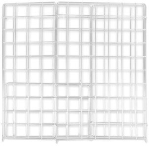 HYGOCLEAN Corbeille à déchets, maille en métal, 60 L, blanc