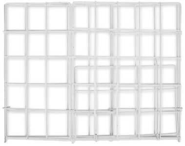 HYGOCLEAN Corbeille à déchets, maille en métal, 20 L, blanc