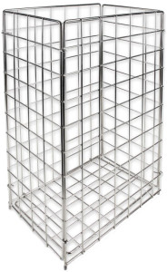 HYGOCLEAN Corbeille à déchets, maille en métal, 60 L, inox
