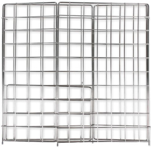 HYGOCLEAN Corbeille à déchets, maille en métal, 60 L, inox