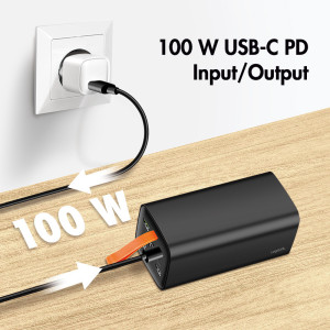 LogiLink Powerbank avec écran, 50.000 mAh, noir