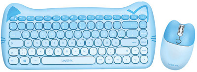 LogiLink Kinder Desktop Set KITTY, kabellos, blau
