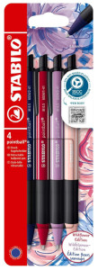 STABILO Stylo à bille pointball NatureCOLORS, étui de 4