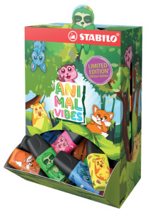 STABILO Surligneur BOSS MINI Animal Vibes, présentoir de 50