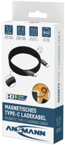 ANSMANN Câble magnétique charge et données, USB-C, 1,2 m
