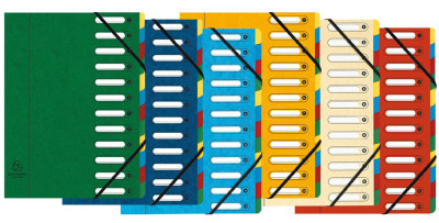 EXACOMPTA Trieur Harmonika, carton, 12 compartiments, coloré