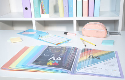 EXACOMPTA Protège-documents Chromaline 30 pochettes, assorti