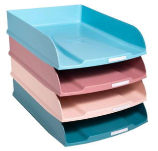 EXACOMPTA Set de corbeilles à courrier COMBO STYLI Skandi A4