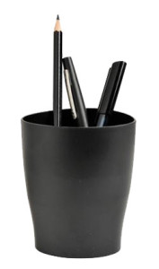 EXACOMPTA Pot à crayons ECOPEN, 1 compartiment, noir
