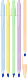 BIC Stylo à bille Cristal Pastel, trait bleu, 20 pièces