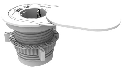 Fellowes Tisch-Einbausteckdose Power Spot, Typ F, schwarz