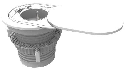 Fellowes Prise encastrée pour table Power Spot, type E, noir