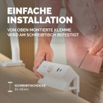 Fellowes Tisch-Steckdosenleiste Power Desk, Typ F, schwarz