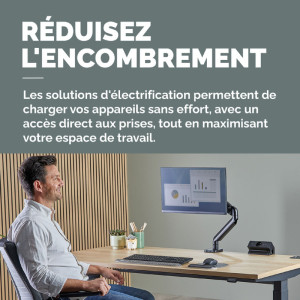 Fellowes Multiprise de table Power Desk, type E, noir