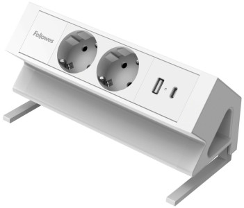 Fellowes Tisch-Steckdosenleiste Power Desk 2, Typ F, schwarz