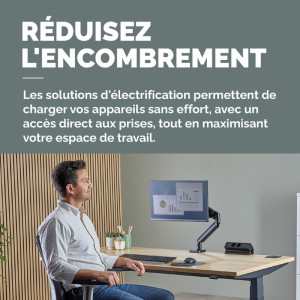 Fellowes Multiprise de table Power Desk 2, type E, noir