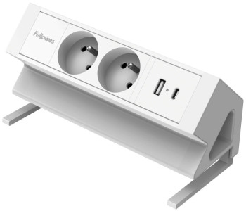 Fellowes Multiprise de table Power Desk 2, type E, noir