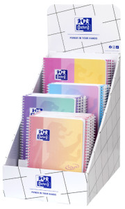 Oxford Collegeblock Pastell Edition, Thekendisplay