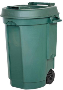 EDA Poubelle, 110 litres, plastique, vert