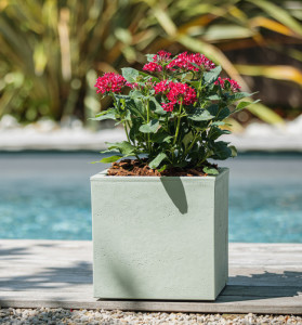 EDA Bac à plantes BASALT UP, cubique, 295 mm, vert amande