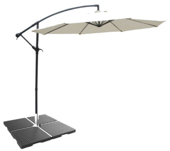 EDA Lest en béton pour parasol, 22 kg, gris foncé